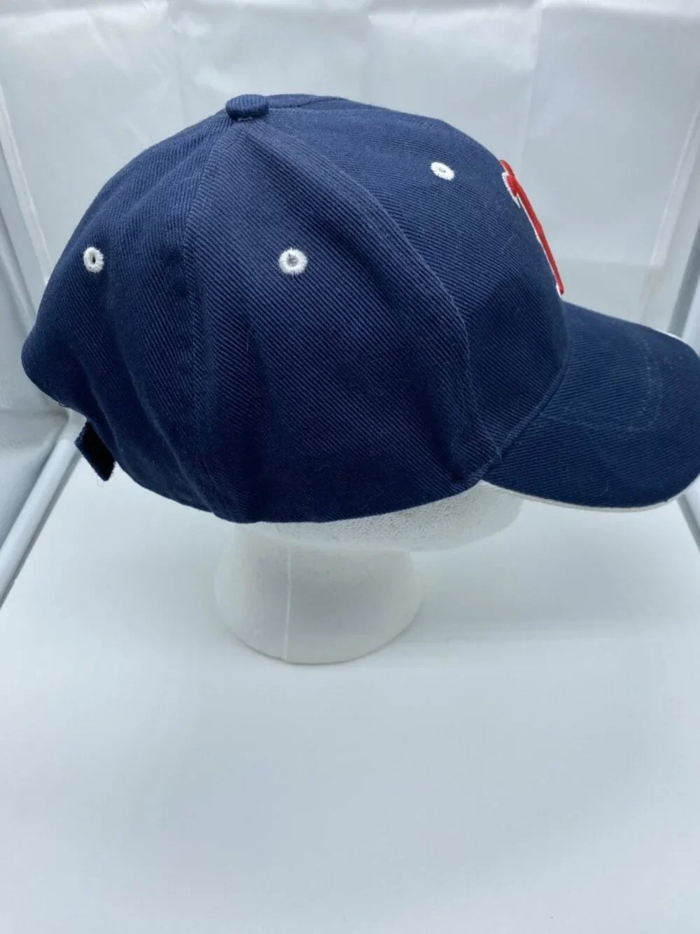Boston Red Sox Hat Blue Adjustable Hook & Loop MLB Red B Baseball Cap